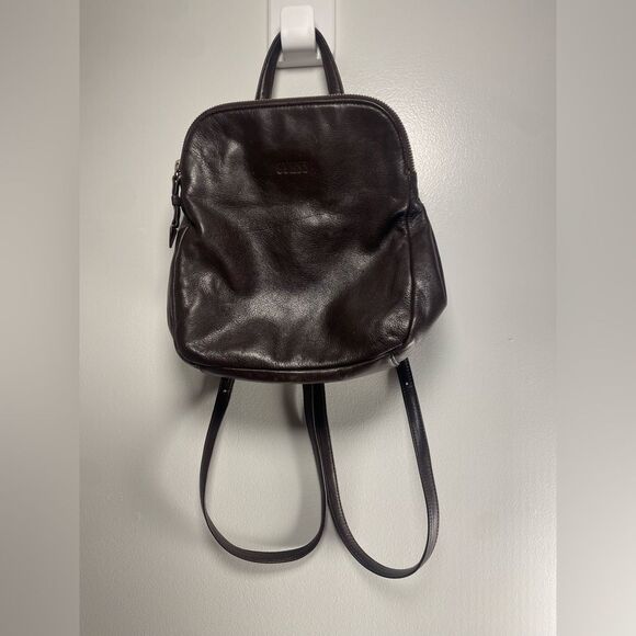 Guess Handbags - Vintage-style 2000s GUESS Brown Leather 9 Inch Backpack